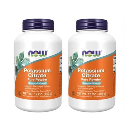 2 Pack NOW Foods Potassium Citrate Pure Powder - 12 oz (340 g) Each