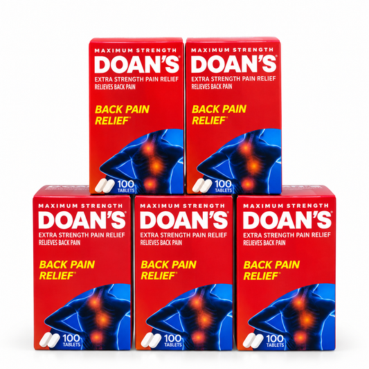 5 Pack Doan's Extra Strength Pain Reliever Caplets - 100 Count