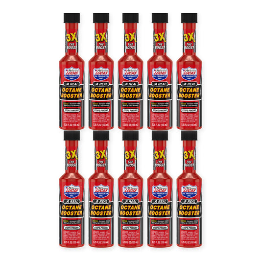 10x Lucas Oil 10026 Fuel Additive, Octane Booster, 5.25 oz Bottle, Gas