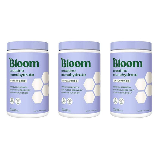 Bloom Creatine Monohydrate, Unflavored (3-Pack)