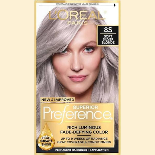 L'Oréal Paris Superior Preference Hair Color, 8S Silver Blonde