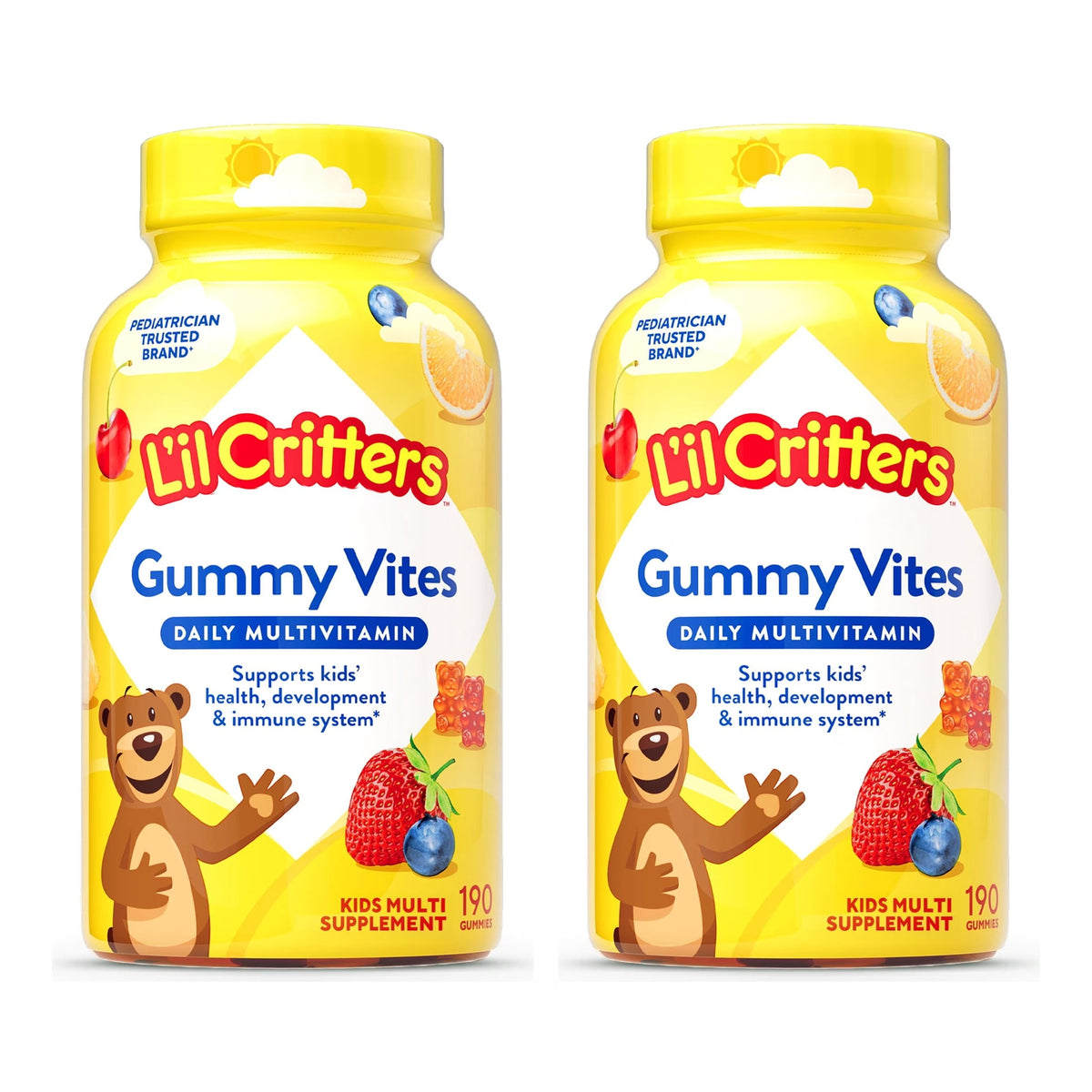 L’il Critters Gummy Vites Daily Multivitamin for Kids, 190 Gummies Each, 2-Pack