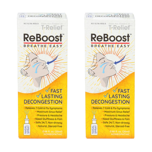 ReBoost Breathe Easy Decongestion Nasal Spray – 2-Pack